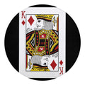 King Of Diamonds Playing Card Print Round Blanket