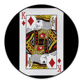 King Of Diamonds Playing Card Print Round Floor Mat