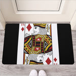 King Of Diamonds Playing Card Print Rubber Doormat