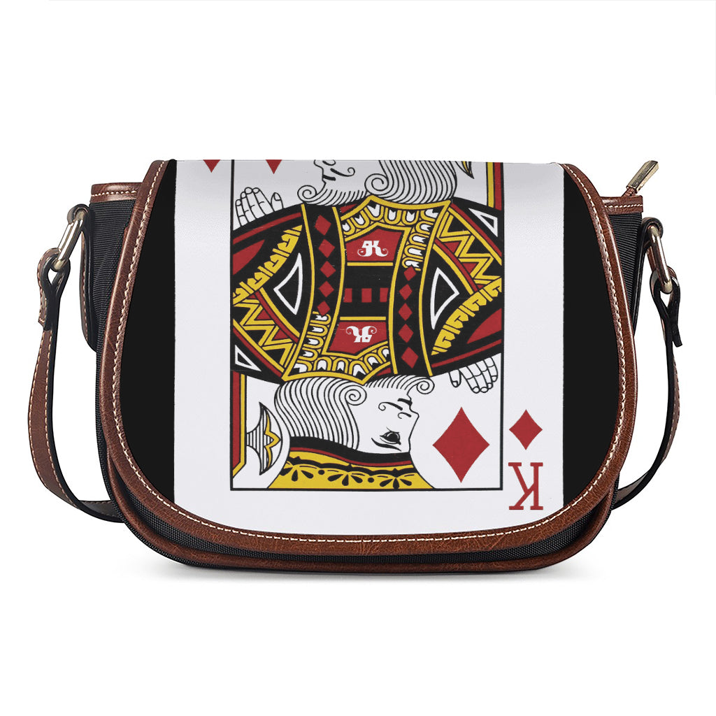King Of Diamonds Playing Card Print Saddle Bag