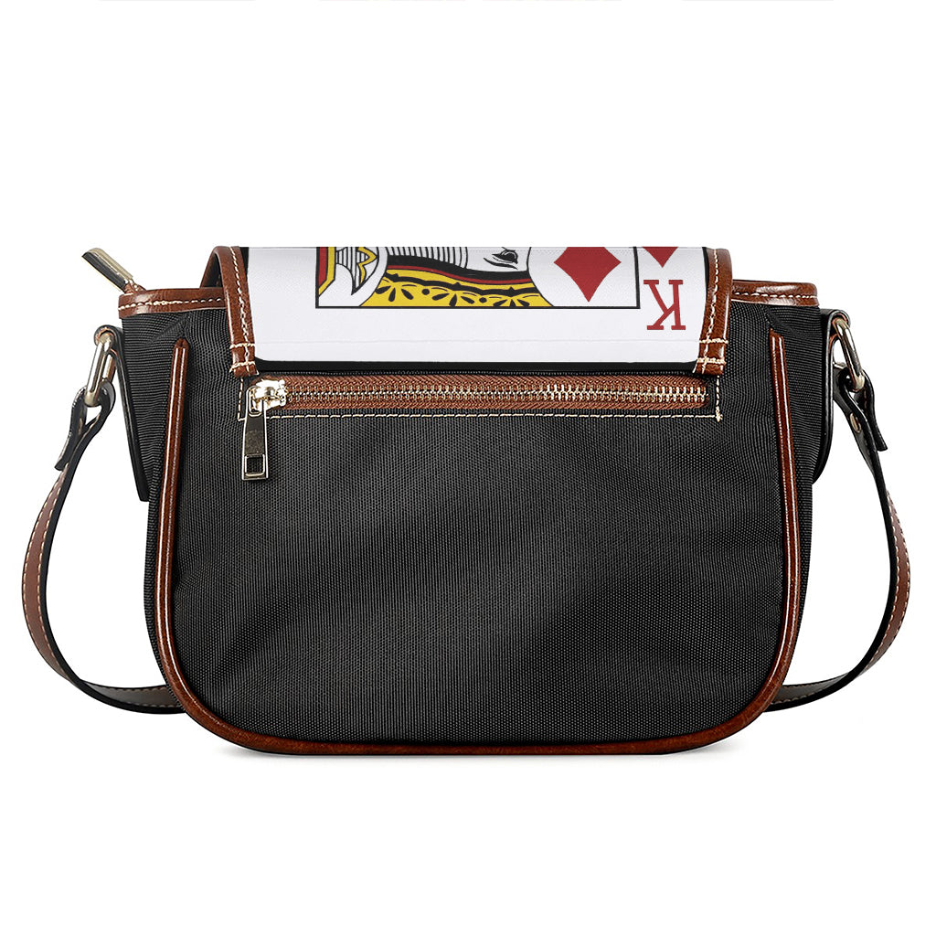 King Of Diamonds Playing Card Print Saddle Bag