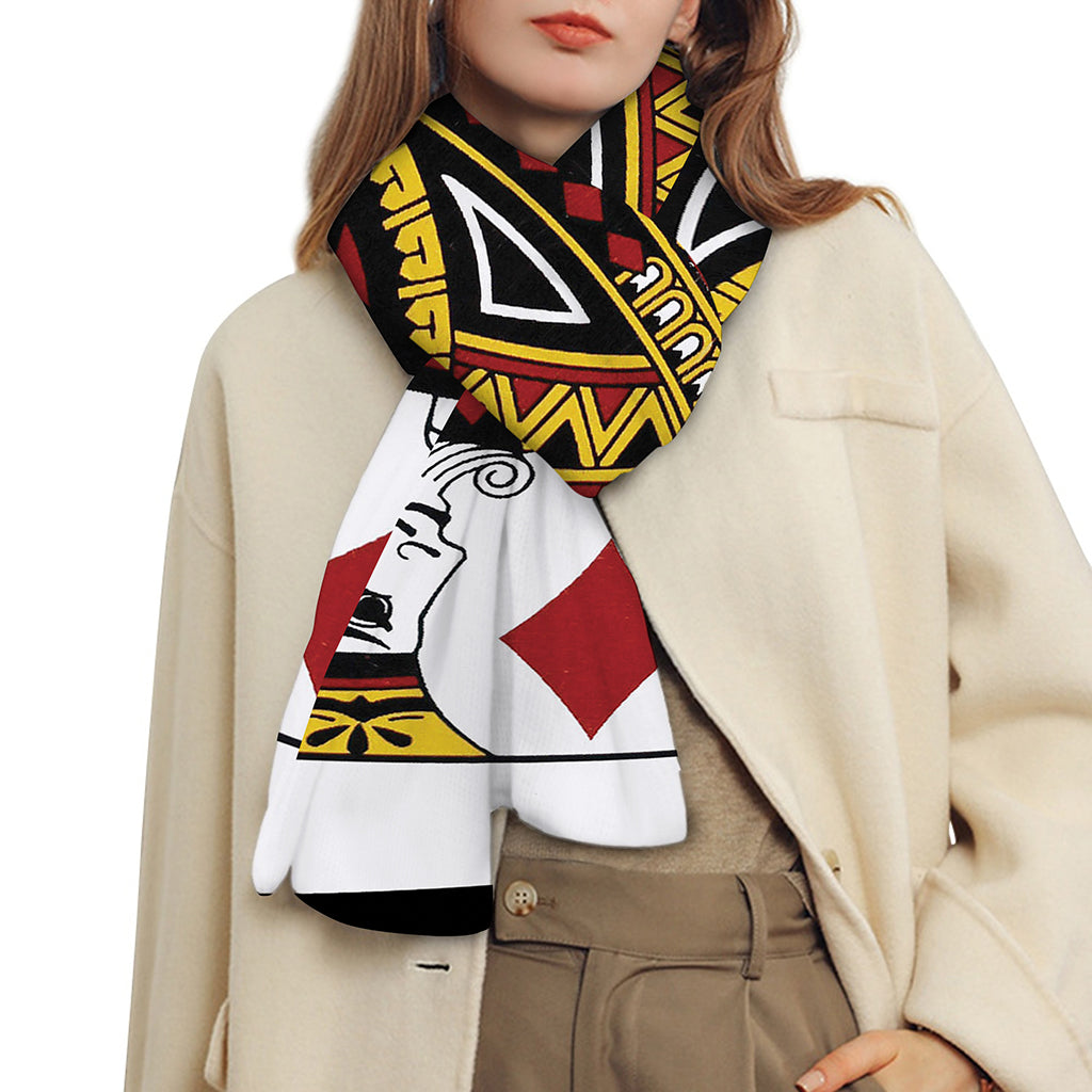 King Of Diamonds Playing Card Print Scarf