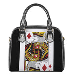 King Of Diamonds Playing Card Print Shoulder Handbag