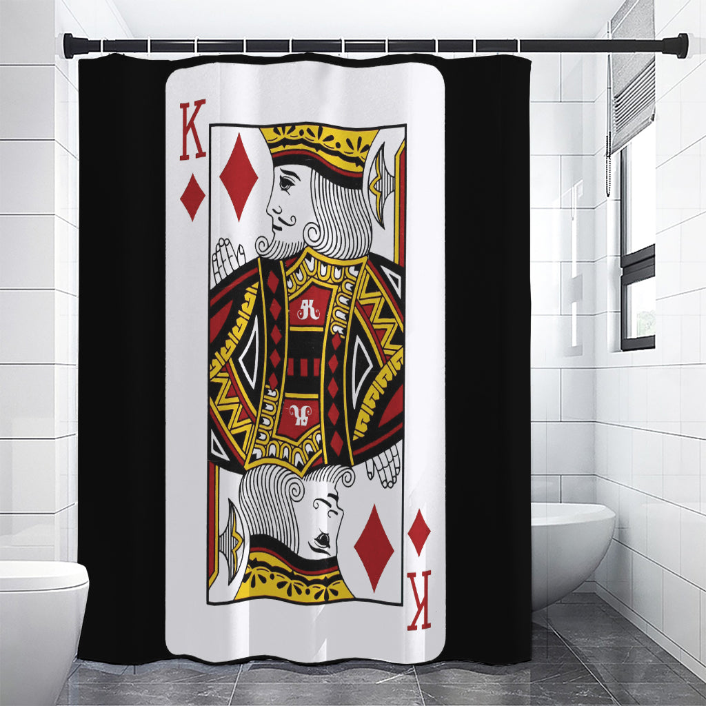 King Of Diamonds Playing Card Print Shower Curtain
