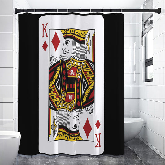 King Of Diamonds Playing Card Print Shower Curtain