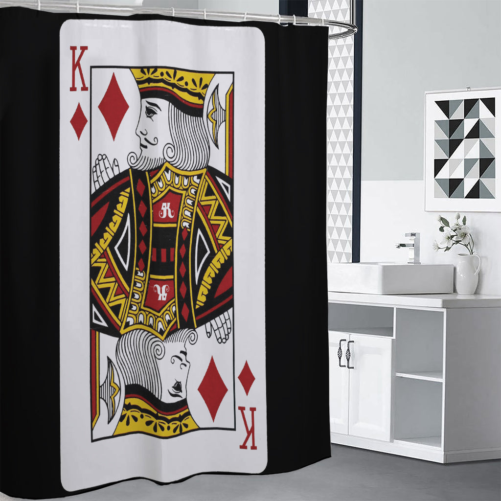 King Of Diamonds Playing Card Print Shower Curtain