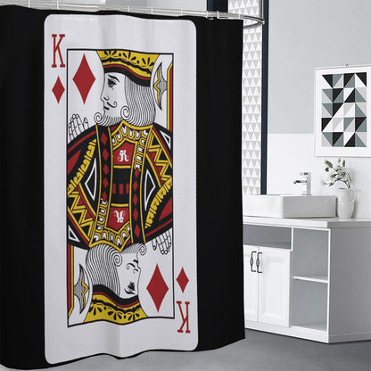 King Of Diamonds Playing Card Print Shower Curtain