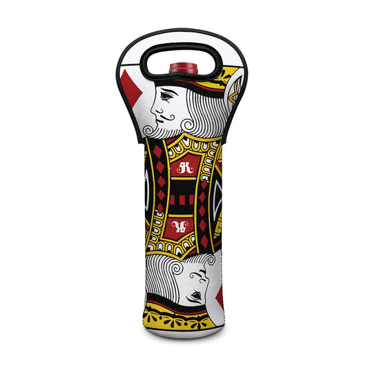 King Of Diamonds Playing Card Print Single Neoprene Wine Tote