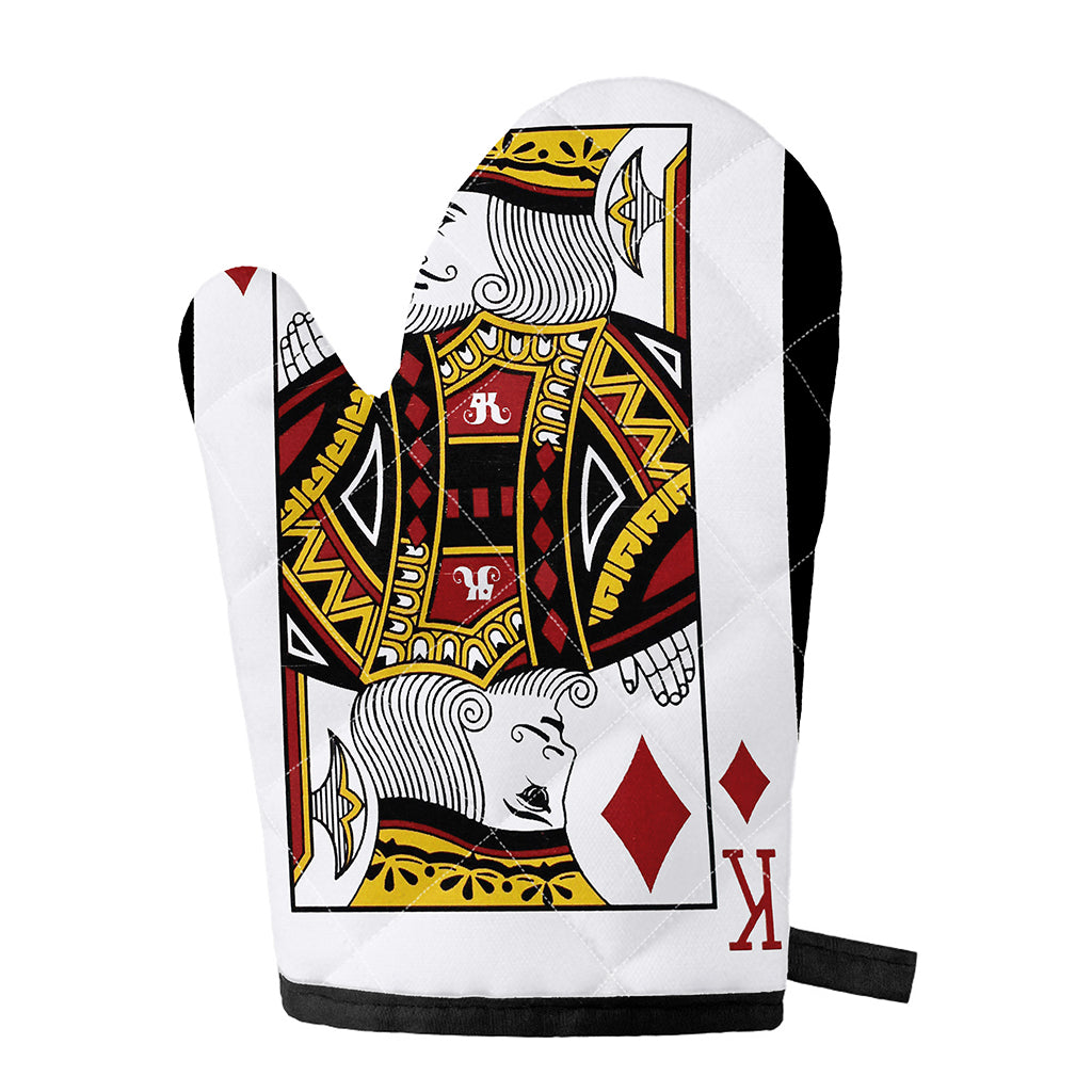 King Of Diamonds Playing Card Print Single Oven Mitt