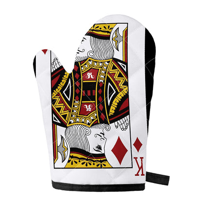 King Of Diamonds Playing Card Print Single Oven Mitt