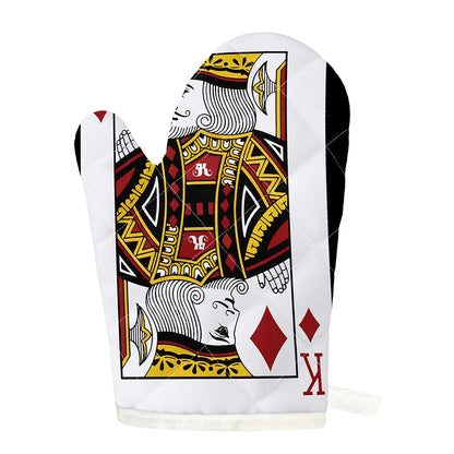 King Of Diamonds Playing Card Print Single Oven Mitt