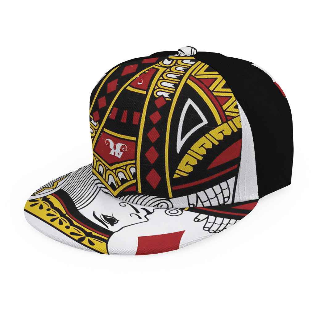 King Of Diamonds Playing Card Print Snapback Cap