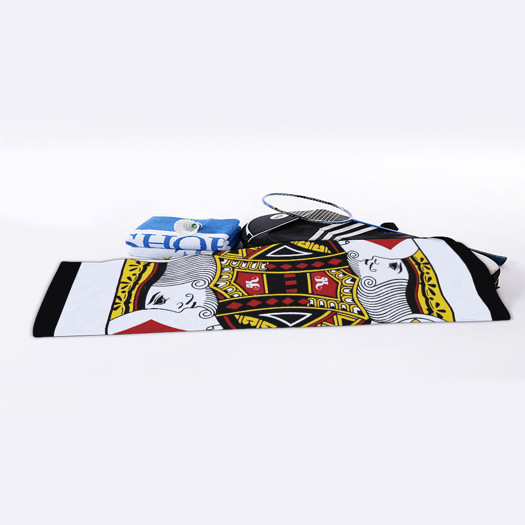 King Of Diamonds Playing Card Print Sports Towel