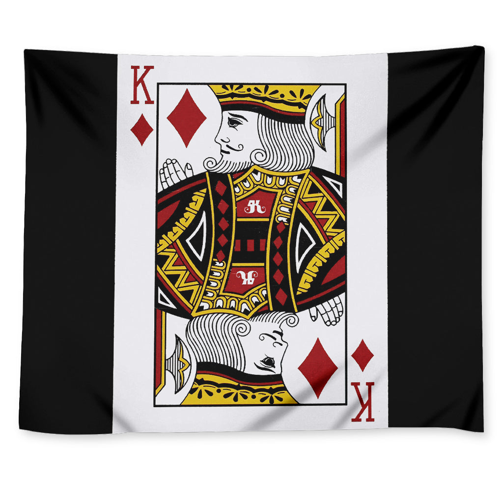King Of Diamonds Playing Card Print Tapestry