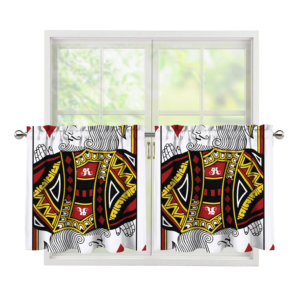 King Of Diamonds Playing Card Print Tier Curtains