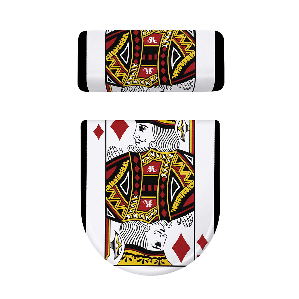 King Of Diamonds Playing Card Print Toilet Lid And Tank Cover Set
