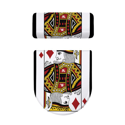 King Of Diamonds Playing Card Print Toilet Lid And Tank Cover Set