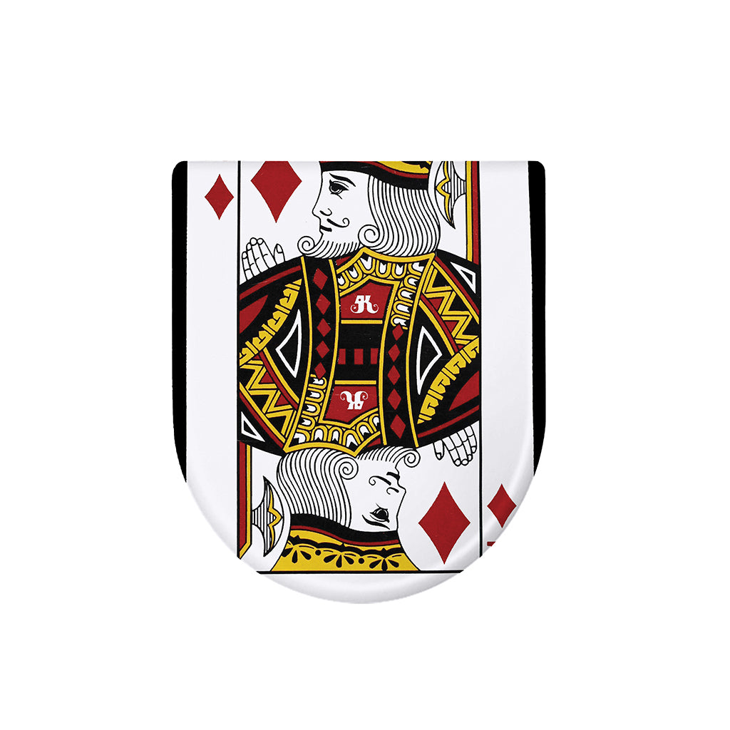 King Of Diamonds Playing Card Print Toilet Lid Cover