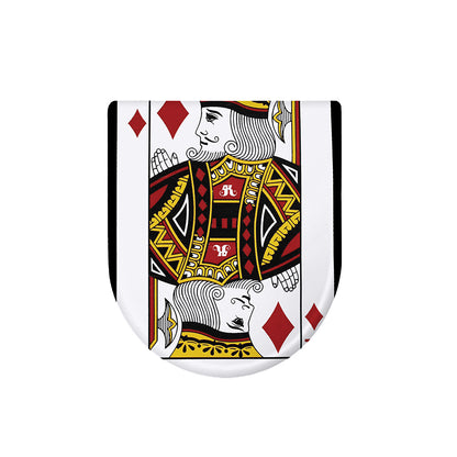King Of Diamonds Playing Card Print Toilet Lid Cover
