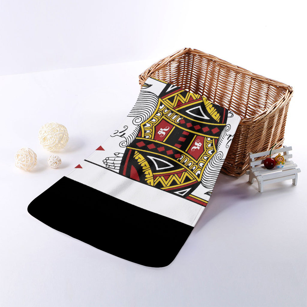 King Of Diamonds Playing Card Print Towel