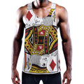 King Of Diamonds Playing Card Print Men's Workout Tank Top