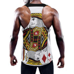 King Of Diamonds Playing Card Print Training Tank Top