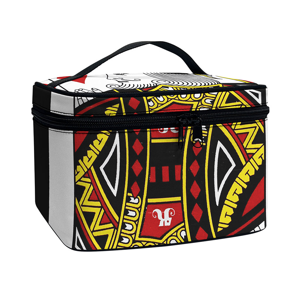 King Of Diamonds Playing Card Print Travel Makeup Bag