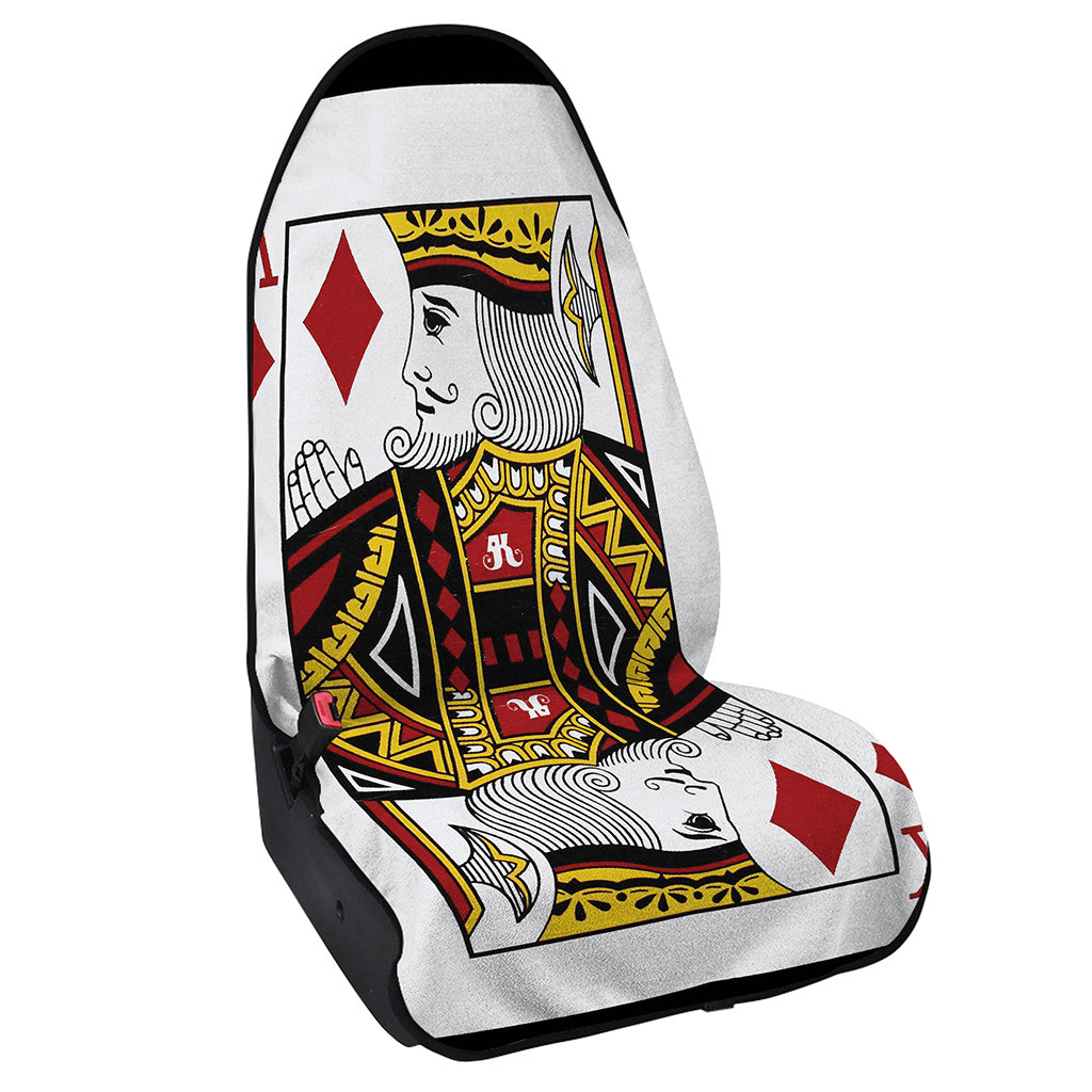 King Of Diamonds Playing Card Print Waterproof Car Seat Cover