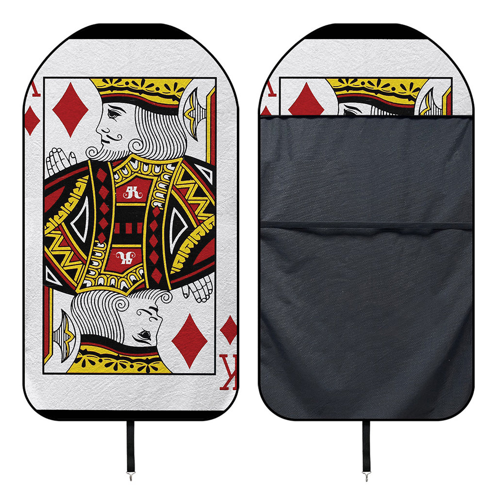 King Of Diamonds Playing Card Print Waterproof Car Seat Cover