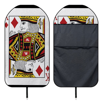 King Of Diamonds Playing Card Print Waterproof Car Seat Cover