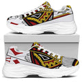 King Of Diamonds Playing Card Print White Chunky Shoes