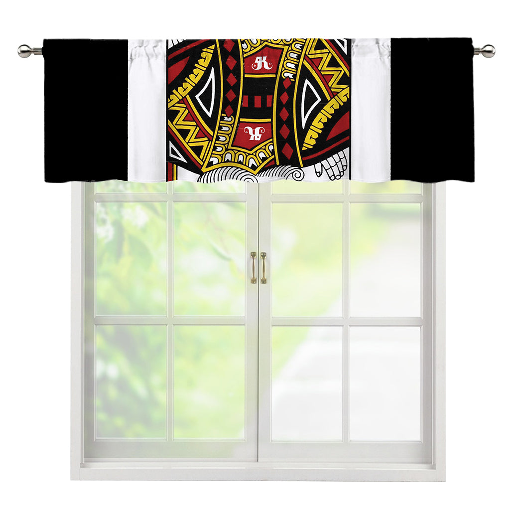 King Of Diamonds Playing Card Print Window Valance