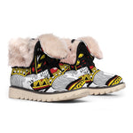 King Of Diamonds Playing Card Print Winter Boots