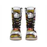 King Of Diamonds Playing Card Print Winter Boots