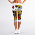 King Of Diamonds Playing Card Print Women's Capri Leggings