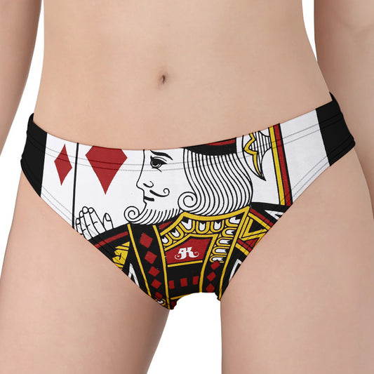 King Of Diamonds Playing Card Print Women's Panties