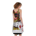 King Of Diamonds Playing Card Print Women's Sleeveless Dress