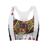 King Of Diamonds Playing Card Print Women's Sports Bra