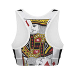 King Of Diamonds Playing Card Print Women's Sports Bra