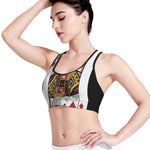King Of Diamonds Playing Card Print Women's Sports Bra