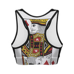 King Of Diamonds Playing Card Print Women's Sports Bra