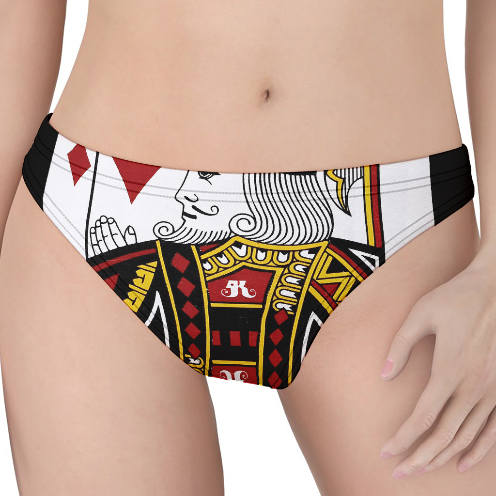 King Of Diamonds Playing Card Print Women's Thong