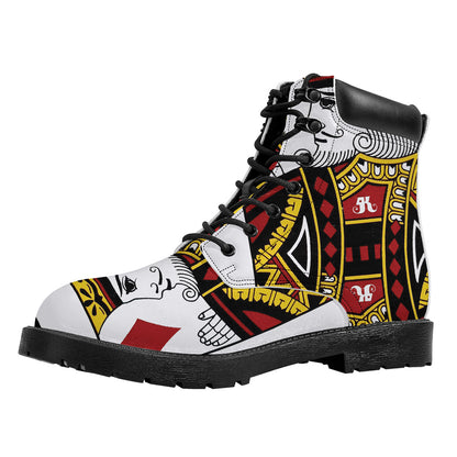 King Of Diamonds Playing Card Print Work Boots