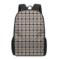 King Of Hearts Pattern Print 17 Inch Backpack