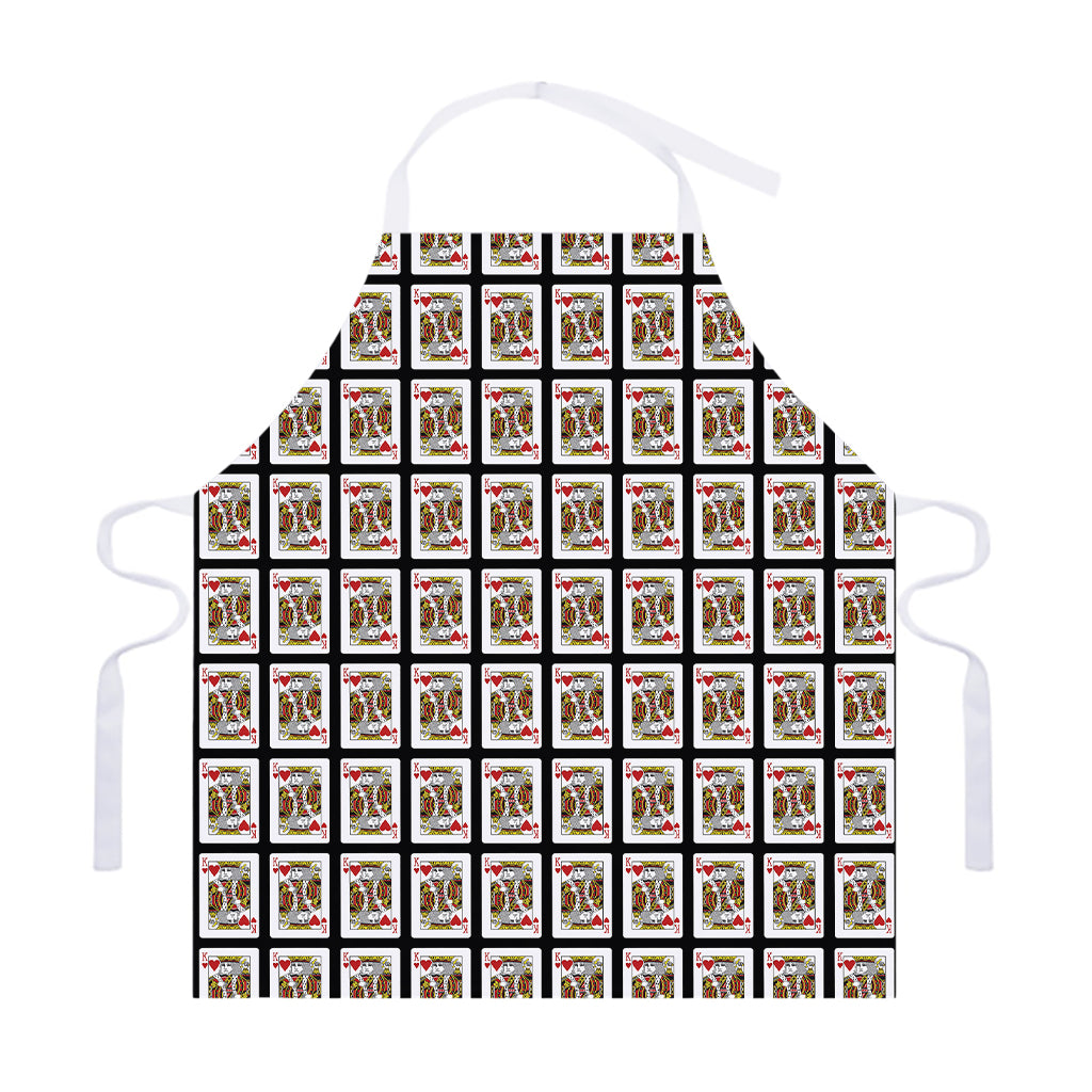 King Of Hearts Pattern Print Adjustable Apron