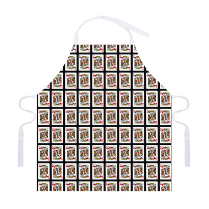 King Of Hearts Pattern Print Adjustable Apron