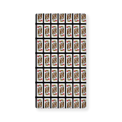 King Of Hearts Pattern Print Baby Crib Sheet