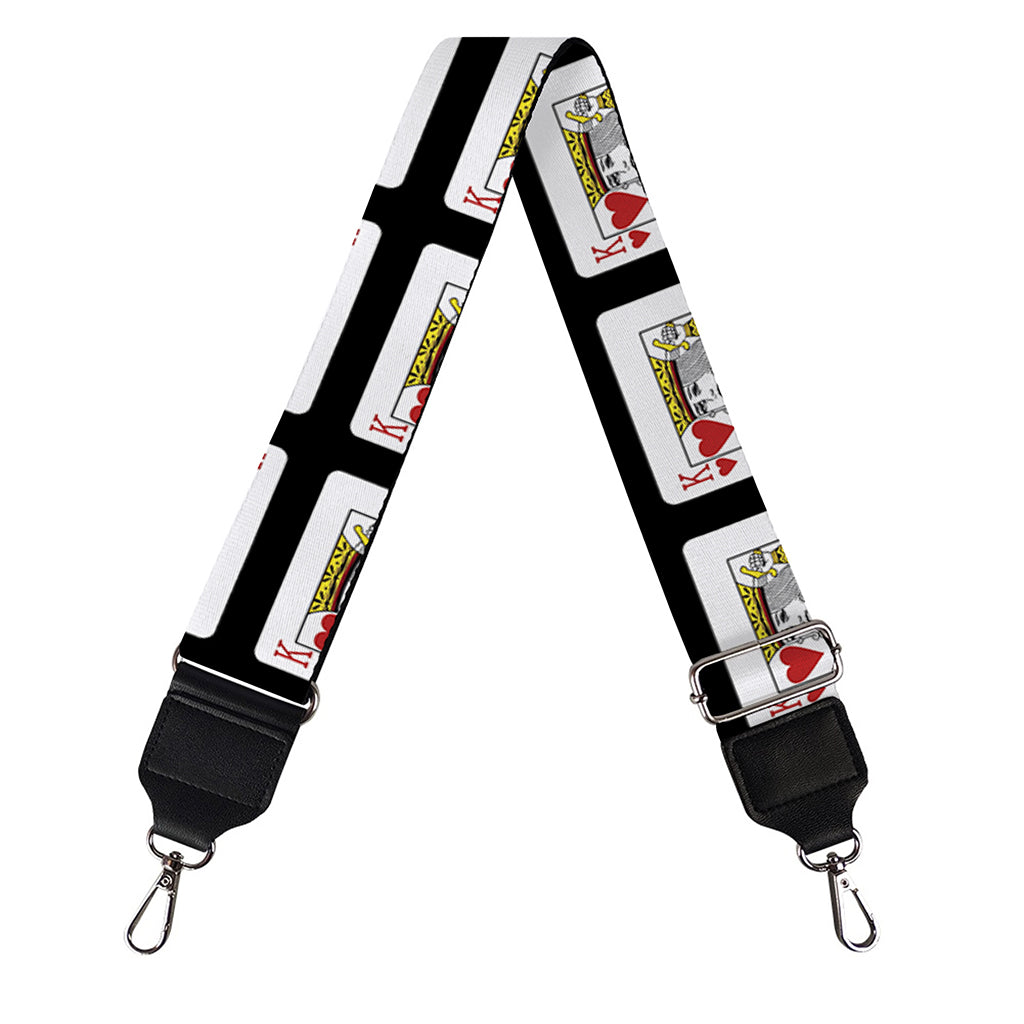 King Of Hearts Pattern Print Bag Strap