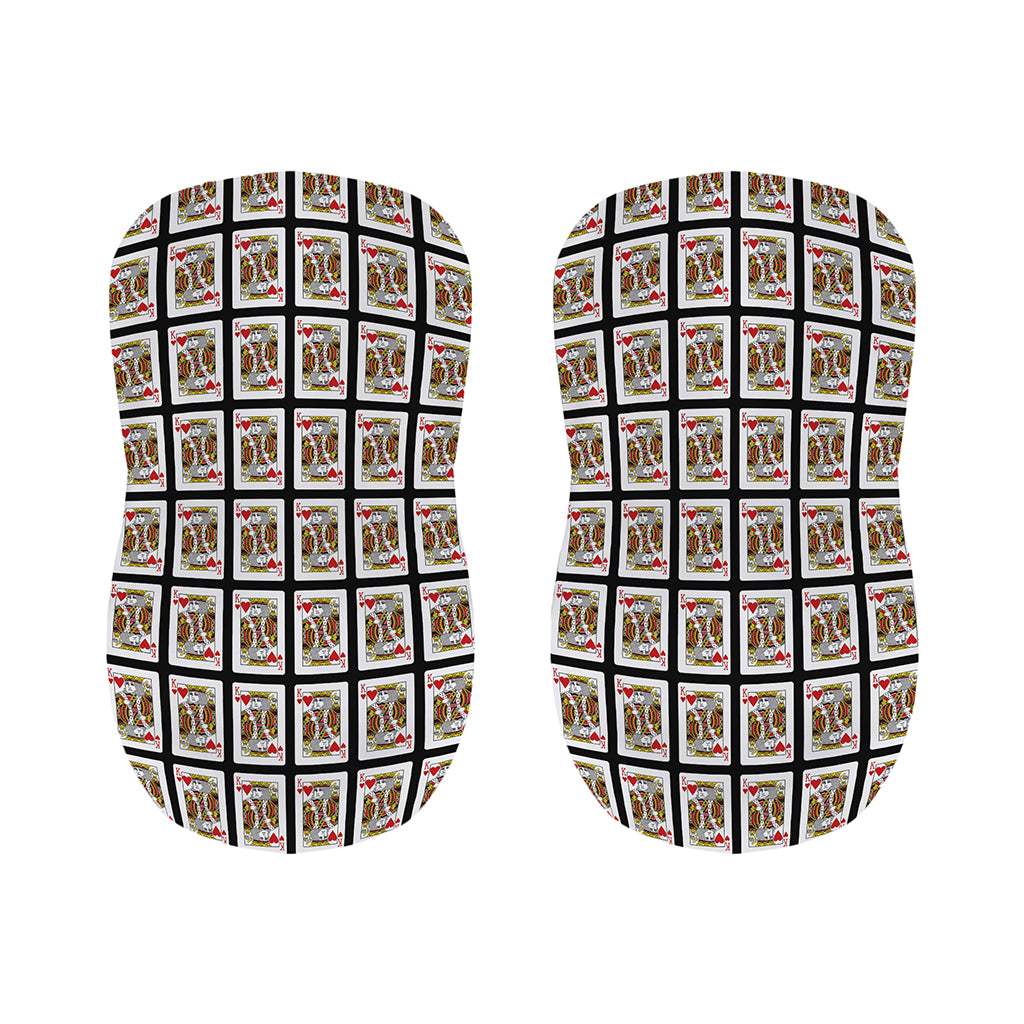 King Of Hearts Pattern Print Bar Stool Covers