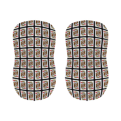 King Of Hearts Pattern Print Bar Stool Covers